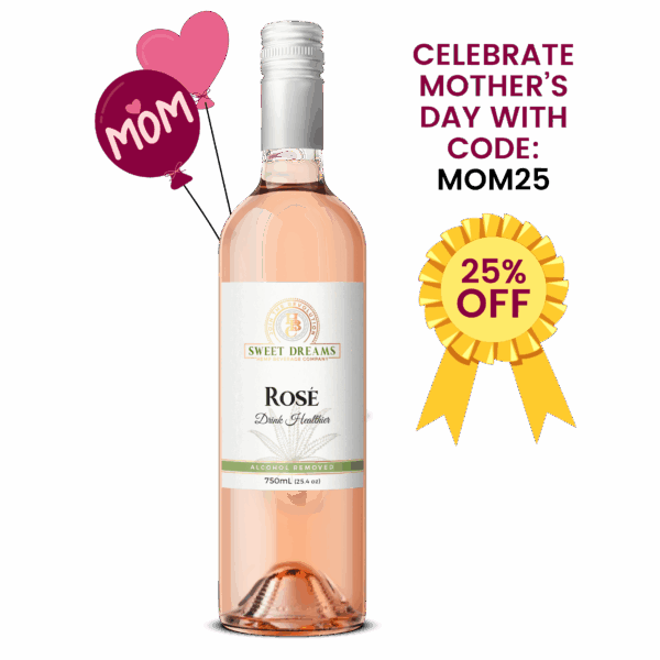Rose’ Non-Alcoholic Wine (CASE OF 6)